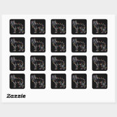 Wolf's Boom Kerstmis Kerst Huisdier Dier Wolf Lief Vierkante Sticker (Vel)