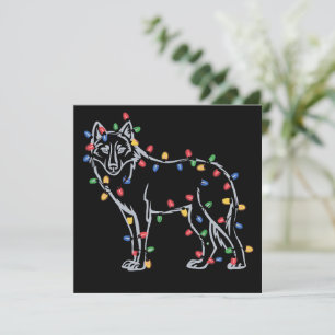 Wolf's Boom Kerstmis Kersthuisdier Dier Wolf Liefh Feestdagenkaart