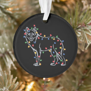 Wolf's Boom Kerstmis Kersthuisdier Dier Wolf Liefh Ornament