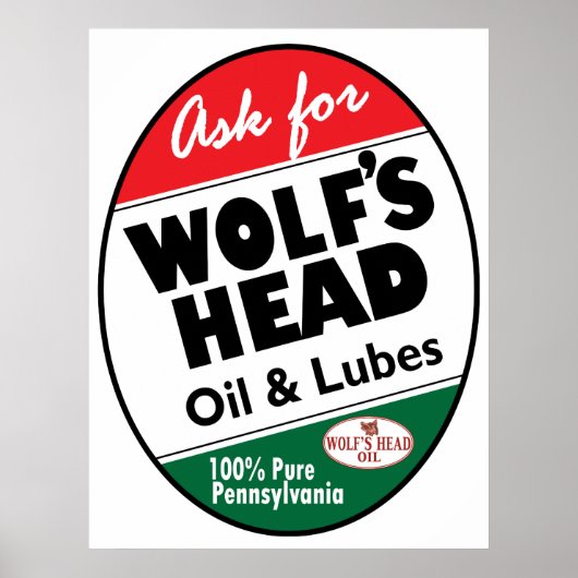 Wolfs Head-teken Poster (Voorkant)