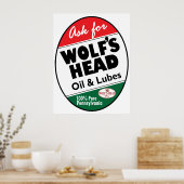 Wolfs Head-teken Poster (Keuken)