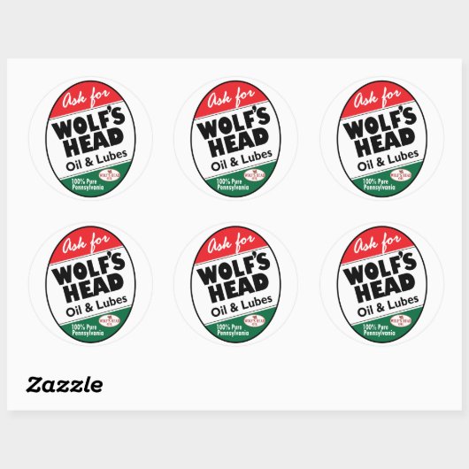  Wolfs Head-teken Ronde Sticker (Vel)