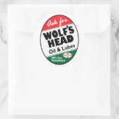  Wolfs Head-teken Ronde Sticker (Tas)