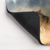 Wolfs Howl op een Herfst van de Koude Foggy Starry Muismat (Hoek)