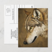 Wolfs Keen Gaze Briefkaart (Voorkant / Achterkant)