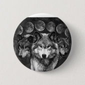 Wolf's knop ronde button 5,7 cm (Voorkant)