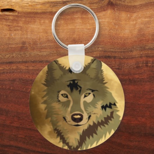 Wolfs moon sleutelhanger (Voorkant)