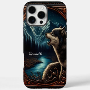 Wolf's Moonlight Howl iPhone 16 Pro Max Hoesje