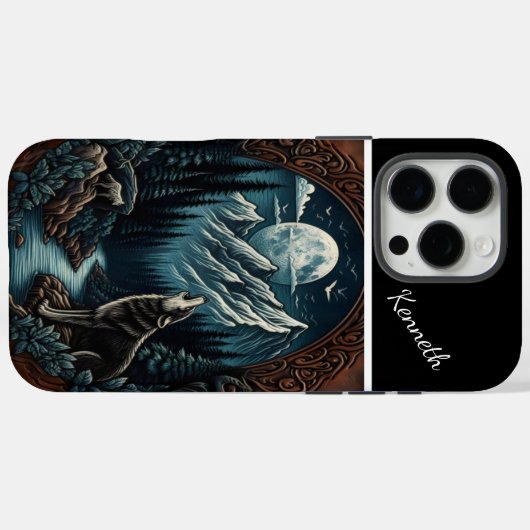 Wolf's Moonlight Howl Case-Mate iPhone Case (Achterkant (horizontaal))