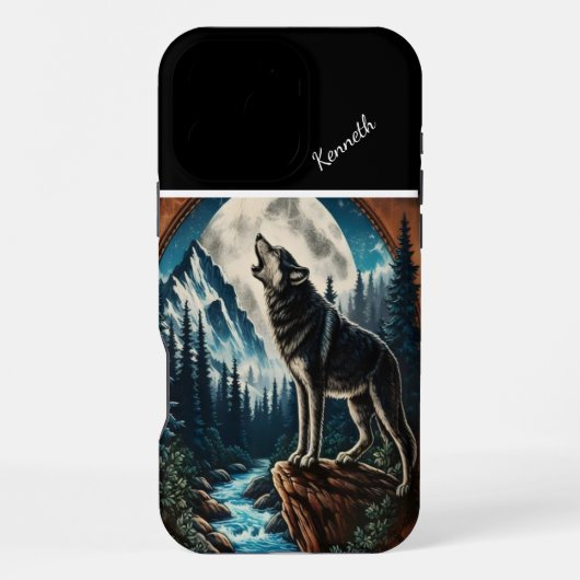 Wolf's Moonlight Howl iPhone Hoesje (Achterkant)