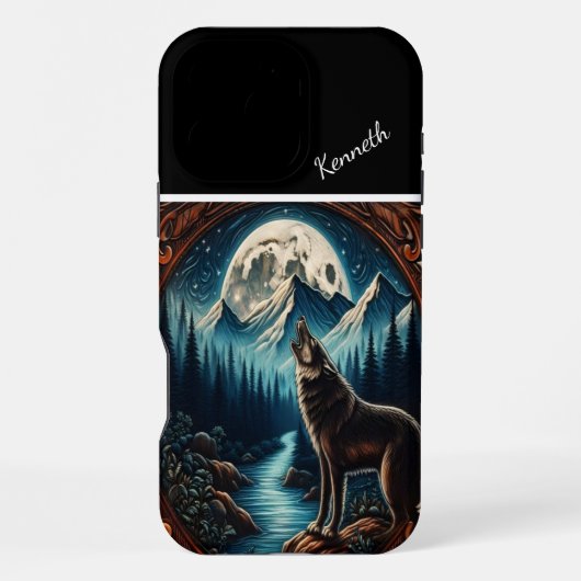 Wolf's Moonlight Serenade iPhone Hoesje (Achterkant)