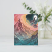 Wolfs Moonlit Howl Briefkaart (Staand voorkant)