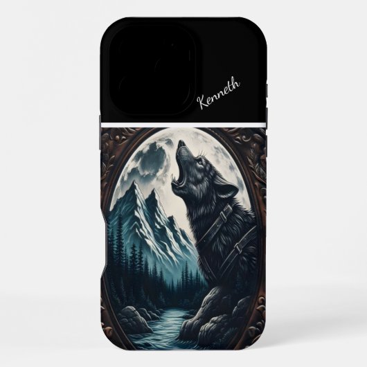 Wolf's Moonlit Howl iPhone Hoesje (Achterkant)