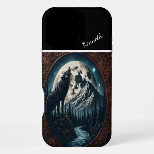 Wolf's Moonlit Howl iPhone Hoesje (Achterkant)