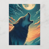 Wolfs Night Song Briefkaart (Voorkant)