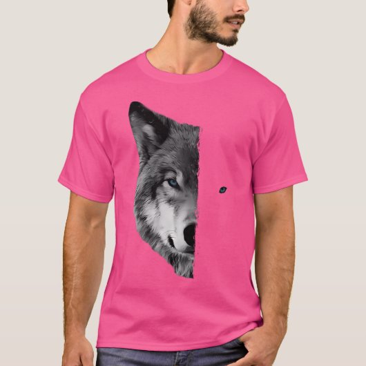 Wolf's Split Face Wolf Magische Wolven T-shirt (Voorkant)