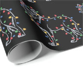 Wolfs Tree Christmas Xmas Pet Animal Wolf Lover  Cadeaupapier (Rol Hoek)