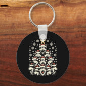 Wolfs Tree-kerstzuster Xmas Pet Animal Wolf Sleutelhanger (Voorkant)
