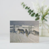 Wolfs, Winter Night, c.1910 Briefkaart (Staand voorkant)