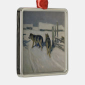 Wolfs, Winter Night, c.1910 Metalen Ornament (Rechts)