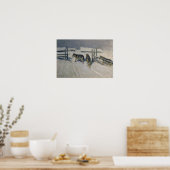 Wolfs, Winter Night, c.1910 Poster (Keuken)