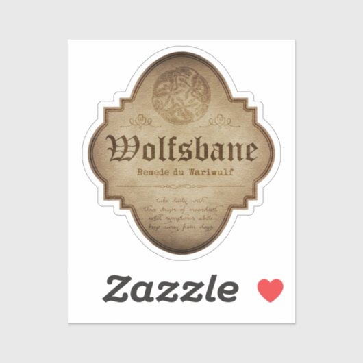 Wolfsbane Apothecary DC Sticker (Vel)