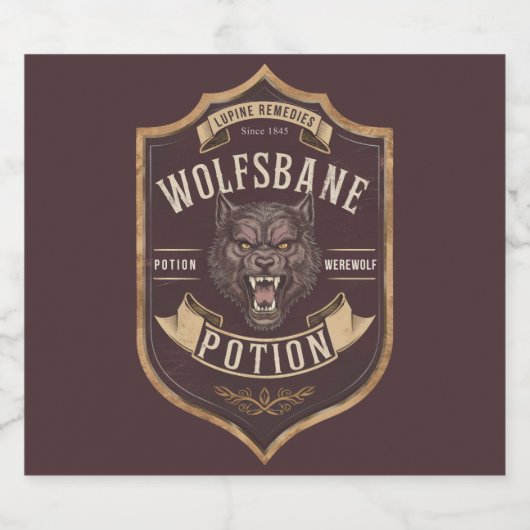 Wolfsbane Potion Label Sticker (Enkel label)