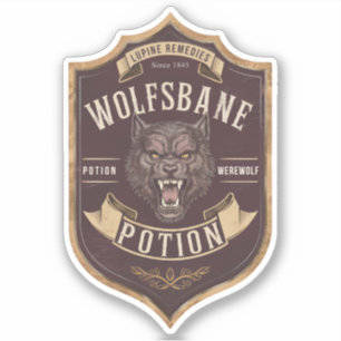 Wolfsbane Potion Label Sticker