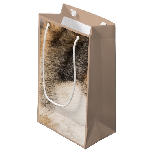 Wolfsbruin Klein Cadeauzakje (Voorkant Gekanteld)