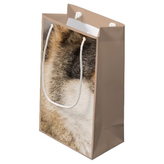 Wolfsbruin Klein Cadeauzakje (Achterkant Gekanteld)