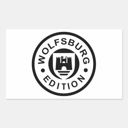 Wolfsburg Edition (zwart) Rechthoekige Sticker (Voorkant)