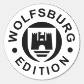 Wolfsburg Edition (zwart) Ronde Sticker (Voorkant)