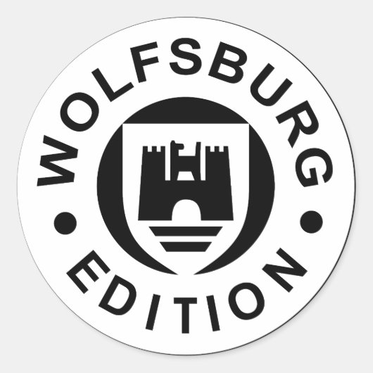 Wolfsburg Edition (zwart) Ronde Sticker (Voorkant)