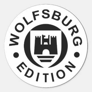 Wolfsburg Edition (zwart) Ronde Sticker
