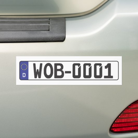 Wolfsburg Licence Bord Bumpersticker (Op auto)