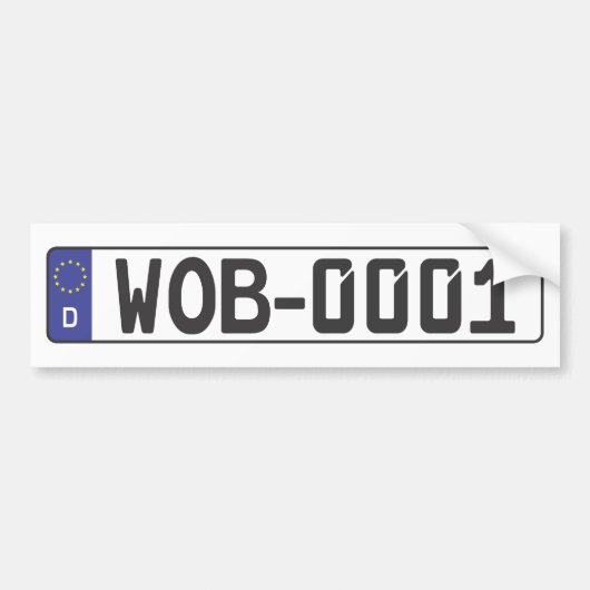 Wolfsburg Licence Bord Bumpersticker (Voorkant)