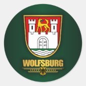 Wolfsburg Ronde Sticker (Voorkant)