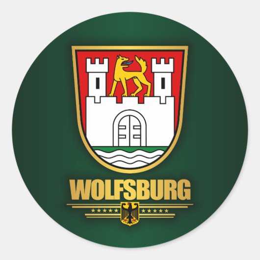 Wolfsburg Ronde Sticker (Voorkant)
