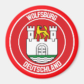 Wolfsburg Round Emblem Magneet (Voorkant)