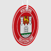 Wolfsburg Round Emblem Ornament (voorkant)
