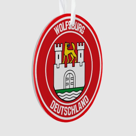 Wolfsburg Round Emblem Ornament (voorkant)