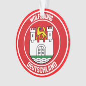 Wolfsburg Round Emblem Ornament (voorkant)