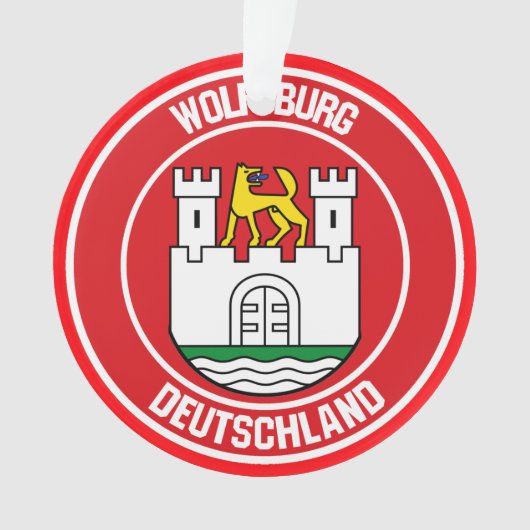 Wolfsburg Round Emblem Ornament (voorkant)