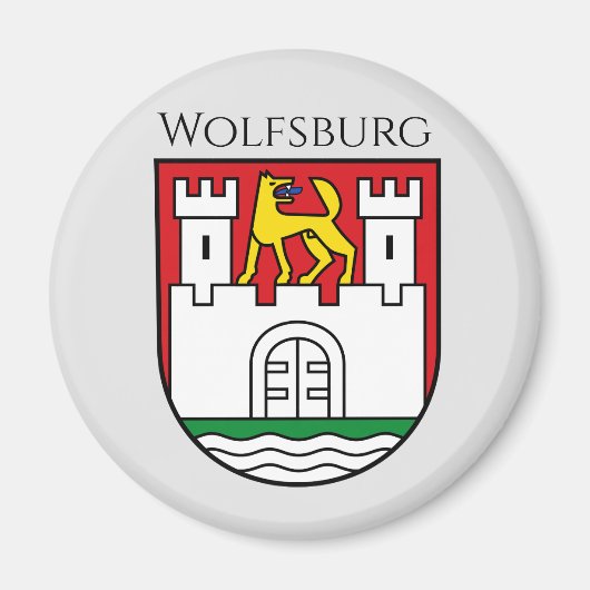 Wolfsburg wapen, Duitsland Magneet (Voorkant)