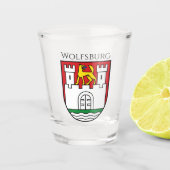 Wolfsburg wapen, Duitsland Shot Glas (Voorkant)