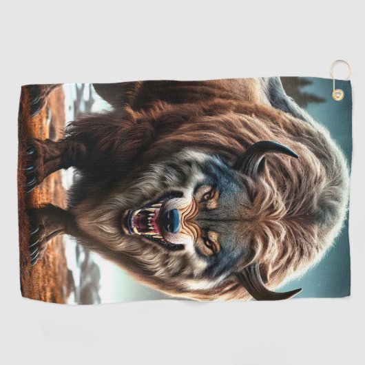 wolfsdier golfhanddoek (Horizontaal)