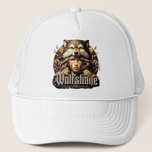 Wolfshane roept de mystiek op van ongetemde wilder trucker pet (Voorkant)