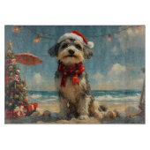 Wolfshond Dog Christmas  Beach Snijplank (Voorkant)