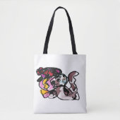 Wolfshond en bloemen vreugde tote bag (Voorkant)