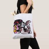 Wolfshond en bloemen vreugde tote bag (Dichtbij)